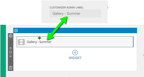 custom admin labels help identify widgets in the layout