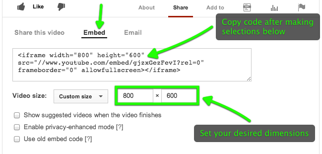 You probably don't want to use the old embed code. 